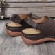thumbnail image 5 of Amzcrzy Zapatos de mujer,Zapatos de mujer,Zapatillas de mujer, Sandalias romanas vintage con cuña recortada y punta abierta para mujer Sandalias Mujer Zapatillas De Casa, 5 of 9