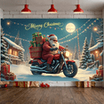 thumbnail image 6 of Decorative Design Merry Christmas Banner Holiday Santa Claus Polyester Material Decorative Gift for Christmas Party Winter Celebration Home Decoration, 6 of 9