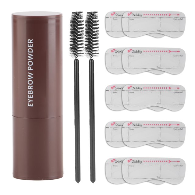 Kit de Plantillas para Sersos de Cejas, Kit de Modelado de Seles parajas de Maquillaje ParAjas en un Paso, Polvo Parlas de Larga Duración, Resistente al Agua A
