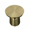 thumbnail image 4 of 15 Inch Mushroom Shaped Metal End Table, Gold- Saltoro Sherpi, 4 of 5