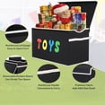 thumbnail image 3 of VICTORICH Extra Large Child Collapsible Toy Storage Fabric 32 gal Kids Room Toy Chest, Black, 3 of 8