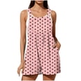 thumbnail image 2 of akafmk Overalls for Women Bib Polka Dots Sleeveless Adjustable Straps Casual Romper with Pockets Cute Daily Summer Outfit, Size M, 2 of 7