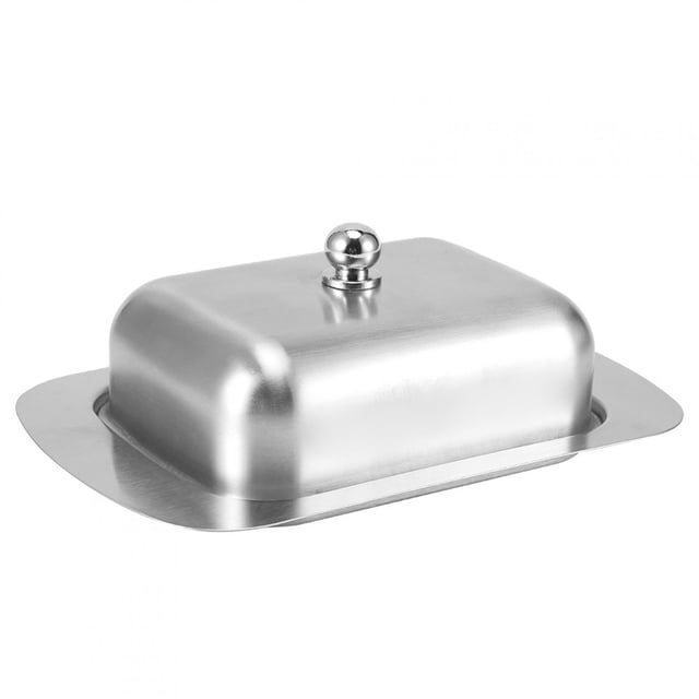 Caja de mantequilla, plato de mantequilla, recipiente de mantequilla de acero inoxidable, recipiente para mantequilla, materiales ecológicos Jadeshay A