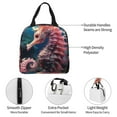 thumbnail image 3 of Yiaed Ocean Seahorse Print Insulated Lunch Bag Reusable Cute Tote Lunch Box, Leakproof Cooler Lunch Bags for Work Office Travel School Picnic, 3 of 5