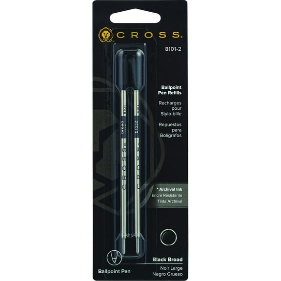 Cross, CRO81012, Standard Ballpoint Pen Refills, 2 / Pack