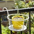 thumbnail image 4 of Weloille 1Pack Railing Planters Outdoor Balcony Hanging Baskets for Plants Fence Planters Metal Potted Stand Indoor Porch Railing Planters Flower Pot Holder, 4 of 8