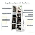 thumbnail image 2 of 360° Rotating Mirrored Jewelry Cabinet Armoire 3 Color LED Modes Lockable, 2 of 9