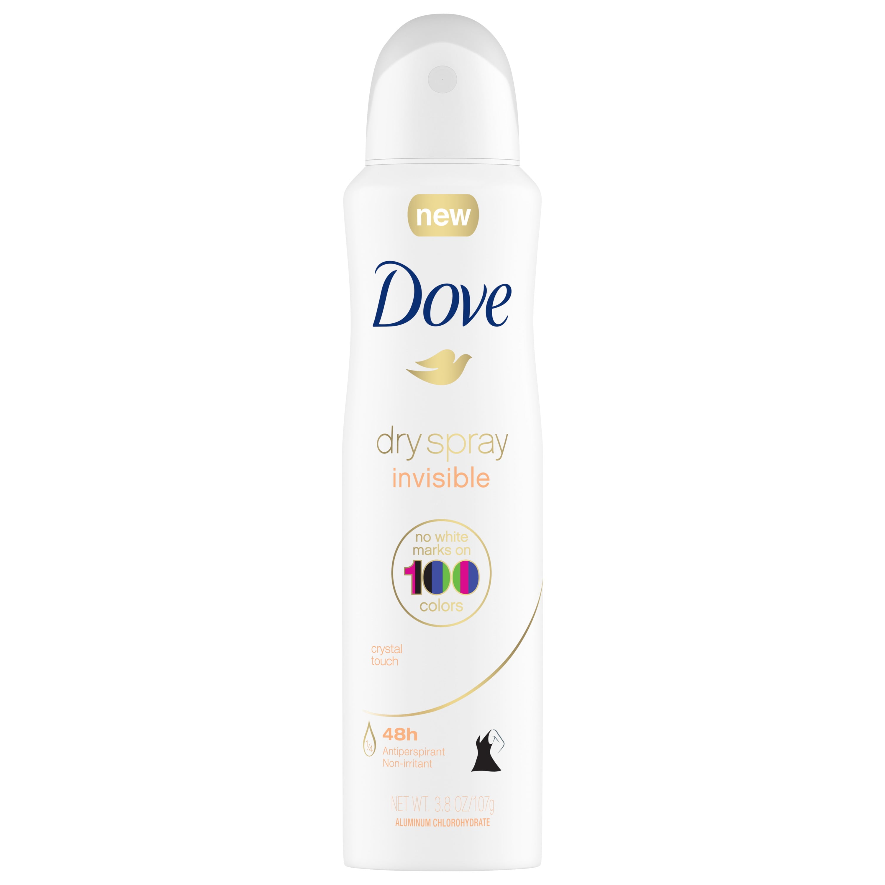 Dove Antiperspirant Deodorant Crystal Touch Invisible Dry Spray 3.8 oz