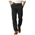 thumbnail image 1 of Pantalones de playa de verano para hombre: pierna recta, tejido transpirable, bolsillos delanteros. Pantalones formales/casuales para todas las ocasiones., 1 of 6