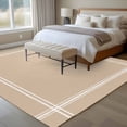 thumbnail image 4 of Pure Light Khaki Area Rug 5x8 FT, Non Slip Bedroom Throw Carpet, Simple Solid Color Washable Soft Floor Carpet Non-Shedding Rug for Living Room Nursery Dorm Office, 4 of 9