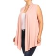 thumbnail image 3 of Women's Plus Size Open Front Sleeveless Vest Loose Fit Casual Solid Office Wear, 3 of 6