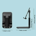 thumbnail image 3 of GHSOHS Phone Holder Mobile Phone Tablet Stand Desktop Foldable Phablet Phone Stand Black Adjustable Phone Mount for Pad Desktop Stand Base, 3 of 7