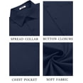 thumbnail image 5 of COOFANDY Men's Short Sleeve Shirt Casual Button Down Shirts Untucked Dress Shirts, 5 of 6