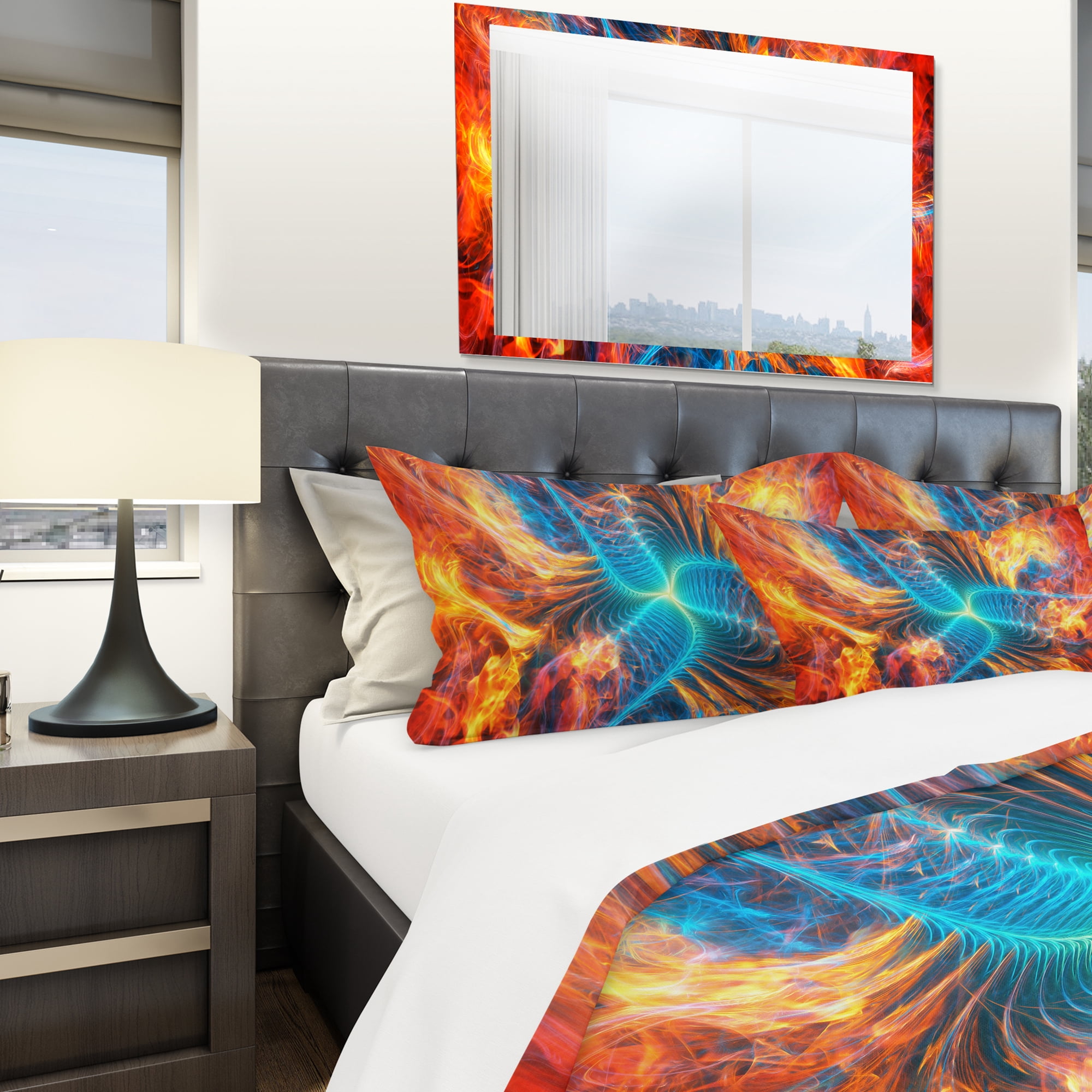 Designart 'Electric Fire' Modern & Contemporary Duvet Cover Set