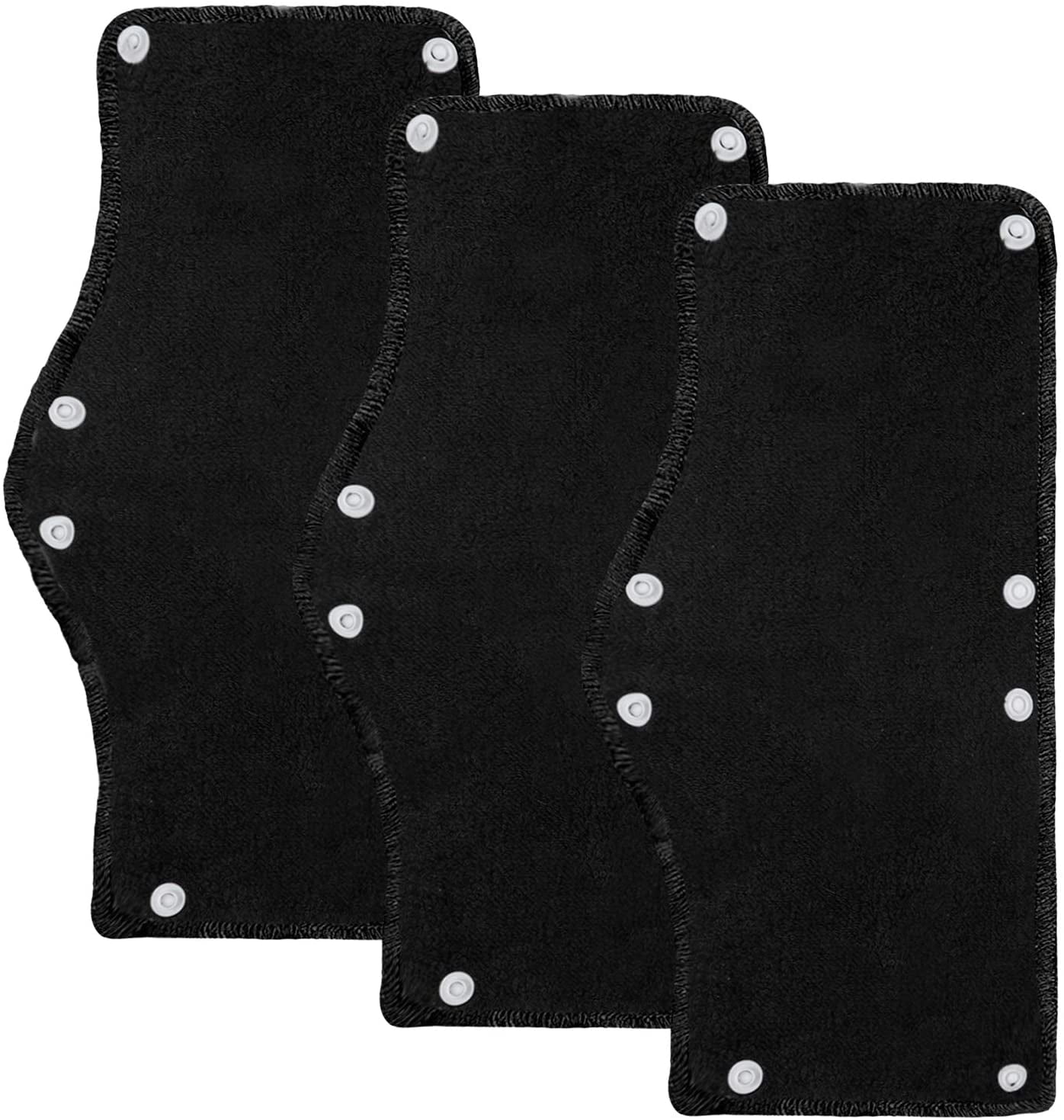Green Hard Hat Sweatband Liner - Velvet Terry Cotton, Snap-On, Washable, 3 Pack