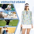 thumbnail image 6 of Uorisanigo Cute Easter Egg Women's Golf Top Quick Dry Soft Athletic Polo Workout Tops Fashion Quarter Zip Pullover for Tennis Hiking & Outdoor Sports Size M, 6 of 7