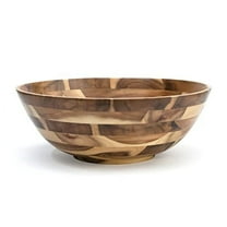 Lipper International Footed Flared Bowl, Large, Brown