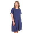 thumbnail image 2 of FEREMO 100% Cotton Nightgowns for Plus Size Women Oversized Night Shirts Short Sleeve House Dress Sleepwear with Pockets, 2 of 7
