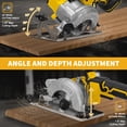 thumbnail image 4 of 5-Inch Cordless Circular Saw for Dewalt 20V Battery (Tool Only), Brushless Motor Power Saw with 0-45° Bevel, Max Cutting Depth 1.6" (90°) & 1.28" (45°), Ideal for Wood, Plastic, Soft Metal, 4 of 8