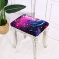 thumbnail image 3 of Xoenoiee Purple Galaxy Print Bar Stool Covers Rectangle Stretch Barstool Seat Covers Bar Stool Chair Cover Rectangle Removable Bench Seat Protector, 2 Pack, 3 of 6