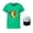 Green378, variant on Boys Number Day Outfit Sets Cute O-Neck Short Sleeve Digital Print T Shirt And Matching Hats For Kids Stylish Child Clothes Sets
