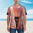 thumbnail image 2 of Balery Makeup Brush on Pink Glitter Camisas hawaianas de manga corta para hombre, camisas playeras de corte holgado, camisas de vacaciones con botones,3X-Large, 2 of 7