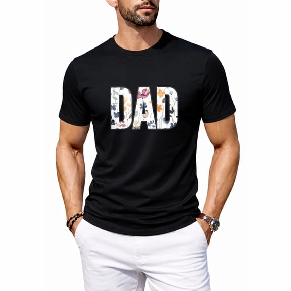 Dad Floral Typography Appreciation Gift T-Shirt