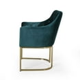thumbnail image 3 of Noble House Contemporary Fabric Wingback Chair, Navy Blue, 3 of 7