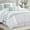 Sage White, variant on Lanco Striped 7 Piece Pink White Comforter Set , Queen Size Microfiber Bedding , All Season Bedding Set , Bed Skirt, Pillows & Shams