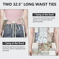 thumbnail image 6 of Pioneer Flower Floral Print Pattern Apron-Garden Aprons for Women with Pockets-Cotton Linen Waterproof Kitchen Cooking Gardening Aprons Adjustable for Kitchen,Cooking,BBQ and Salon 33x27 Inch, 6 of 7
