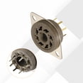 thumbnail image 5 of 8pin PCB Tube Socket Ceramics, Vacuum Tube Protect Tube Socket Brown for 12AX7, 12AU7 Tube Pack of 5,GZS8-F1-G, 5 of 5