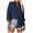 Navy, variant on HAiming Women's Casual Long Sleeve Shirt Solid Color Lapel Collar Button down Cardigan Tops Plus Size Loose Blouse