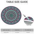 thumbnail image 6 of 44in Round Tablecloth with Elastic Edge, Waterproof Fitted Table Cover for 36-44" Tables, Floral Theme Polyester Reusable Table Cloths Wipe Clean for Picnic, Dining, Outdoor Use and Party Decor, 6 of 7