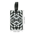 thumbnail image 2 of Unique Bargains 1 Pc Geometry Pattern Luggage Tag for Travelling Black White, 2 of 5
