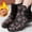 Black, variant on Women's Embroidered Booties - Artificial fur Lined Ankle Boots for Indoor & Outdoor