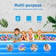 thumbnail image 4 of 58" x 43" x 20" Inflatable Swimming Pool Full-Sized Above Ground Kiddie Family Lounge Pool for Adult, Kids, Toddlers, Thickened, Blow Up for Backyard, Garden, Party, Blue, 4 of 5