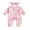 Pink 2, variant on aturustex Toddler Baby Girl Zipper Romper with Bow Headband 0-18M Infant Bow Dot Pattern Jumpsuit Set Long Sleeve Rompers Zip Up Crew Neck Bodysuits Pute 2Pcs Daily Comfy Spring Fall Outfits