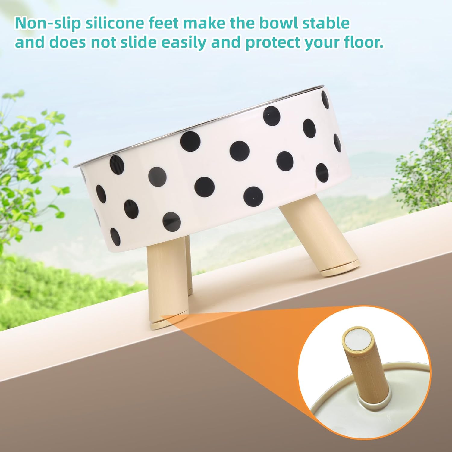 Flantor Elevated Stainless Steel Pet Bowl Set, 2-Piece photo 8