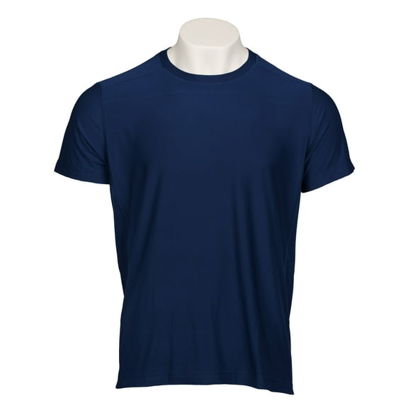 32 Degrees Men's Cool Casual Performance Tee Shirt - 2 pack (Gray/Dark Blue, XL)