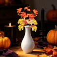 thumbnail image 2 of Fall Stems, 18.9X8.27 inch Faux Maple Leaf Stem, Artificial Fall Pumpkin Pick, Orange Berry & White Berry Sprig, Autumn Floral Spray, Vase Arrangement Filler, Farmhouse Thanksgiving Home Decor, 2 of 4