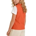 thumbnail image 4 of Jalioing Toddler Kids Outdoor Vest Boys Girls Solid Color Zip Up Collared Vest Casual Summer Travelling Vest with Pocket, 4 of 8