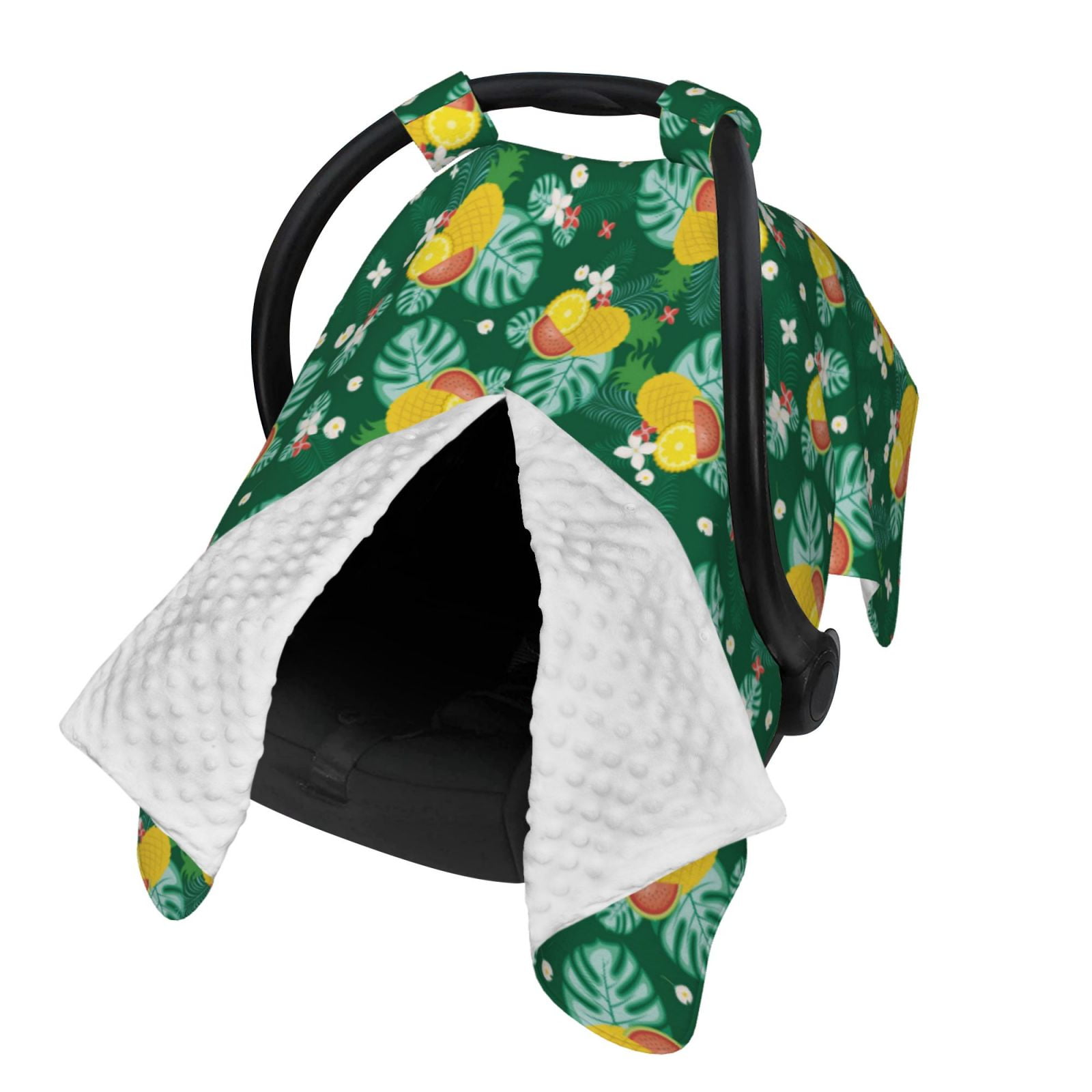 Naloa Tropical Fruit Baby Car Seat Cover, Breathable Baby Carrier Cover, Multiuse Baby Carrier Cover & Nursing Breastfeeding Cover