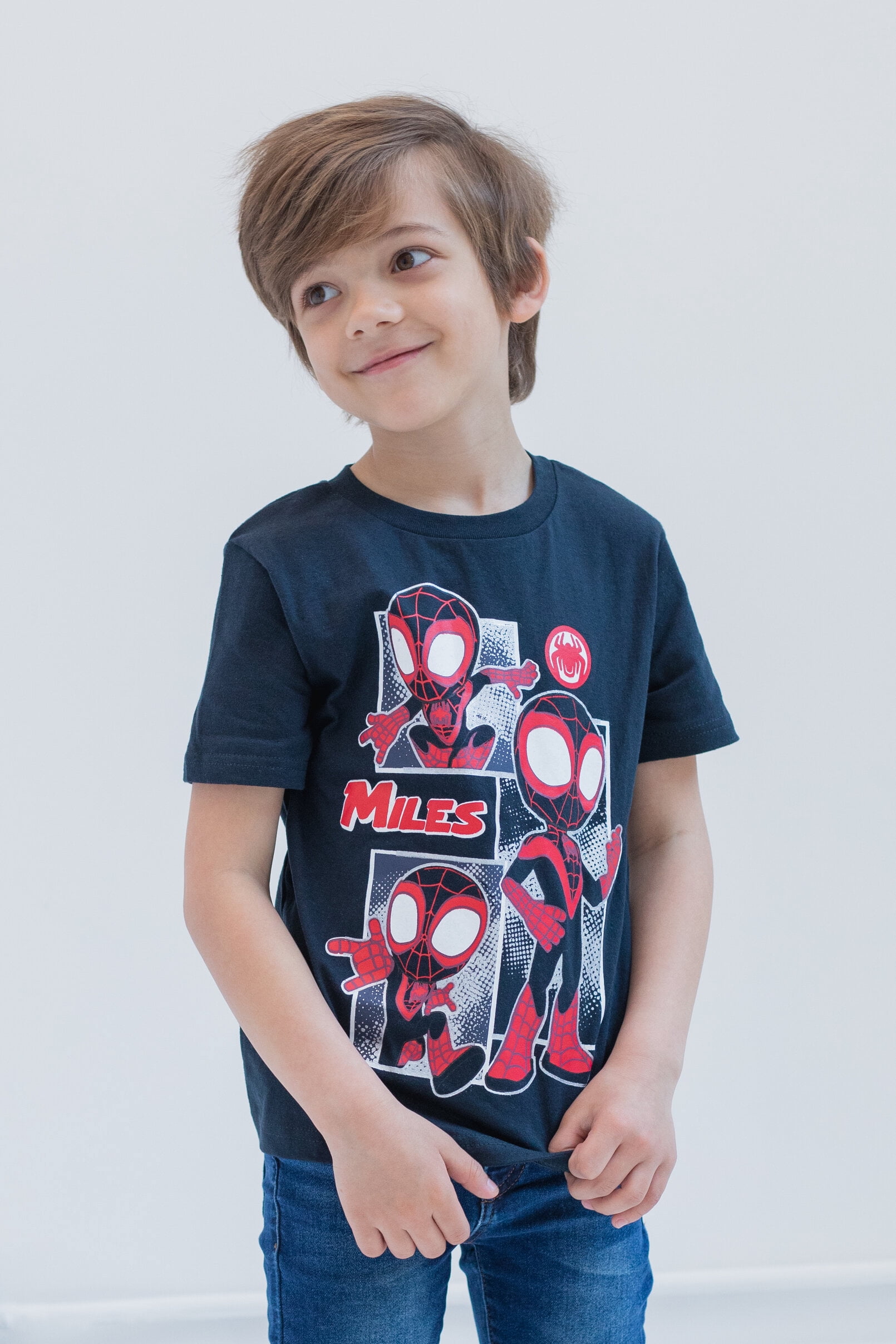 Marvel Spidey and His Amazing Friends Toddler Boys' Short Sleeve T-Shirt 4-Pack Spidey Red Black Blue