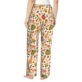 thumbnail image 3 of Daiia Fall Pumpkin Women's Sleep Pant with Pockets and Drawstring,Pajama Pants-Large, 3 of 9
