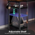 thumbnail image 4 of L-Shaped Desk with Power Outlets & LED Strip, Monitor Stand, Storage Shelf & Hooks - Home Office/Gaming Computer Desk, 4 of 5