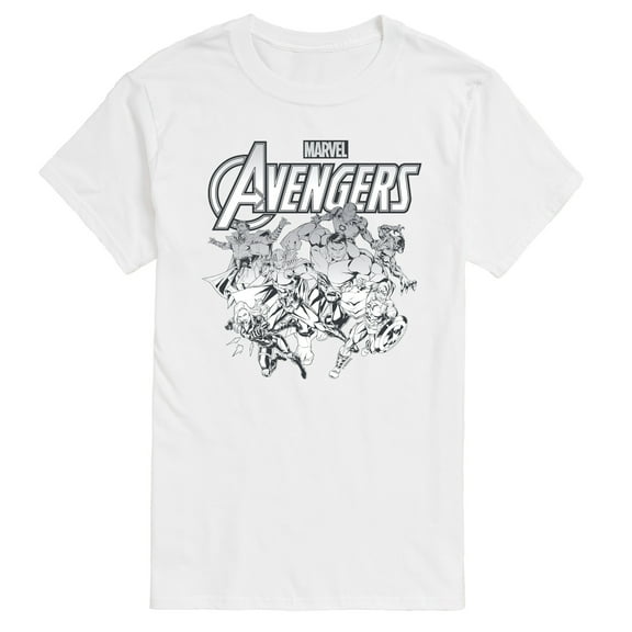 Marvel The Avengers - Group Logo - Adult Short Sleeve Graphic T-Shirt
