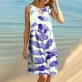 thumbnail image 4 of LYXSSBYX Plus Size Dresses for Curvy Women Women's Round Neck Sleeveless Gradient Tie Dyed Beach Dress, 4 of 9