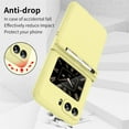 thumbnail image 6 of Dteck Case Compatible with Motorola Moto Razr 6.7" 5G 2022, Premium Electroplated PU Leather Case with Pen Holder Folding Hinge Protecetion Business Cover for Motorola Moto Razr 2022, Yellow, 6 of 7