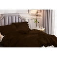 thumbnail image 4 of DNG Creations 5 Piece Vintage Ruffle Pattern Comforter Set Premium Ultra Soft 550 GSM All Season ( Oversized Super King Size ) 100% Egyptian Cotton Solid Chocolate Colour, 4 of 8