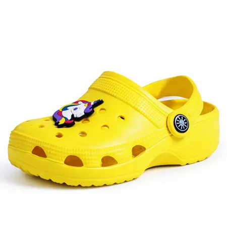 

Boys Girls Classic Graphic Garden Clogs Slip On Water Shoes Breathable Sandal Outdoor & Indoor